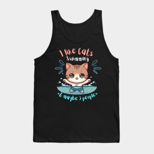 Cats and swimming Tank Top